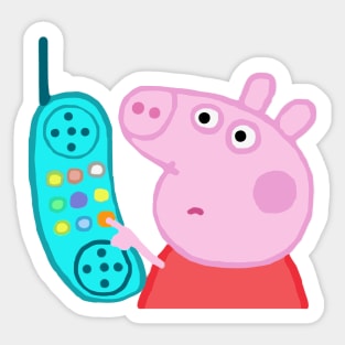 Pepa pig phone Sticker